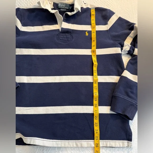 **SOLD** Polo Ralph Lauren Long Sleeve Rugby Shirt Fleece Lined Size L - Picture 6 of 6